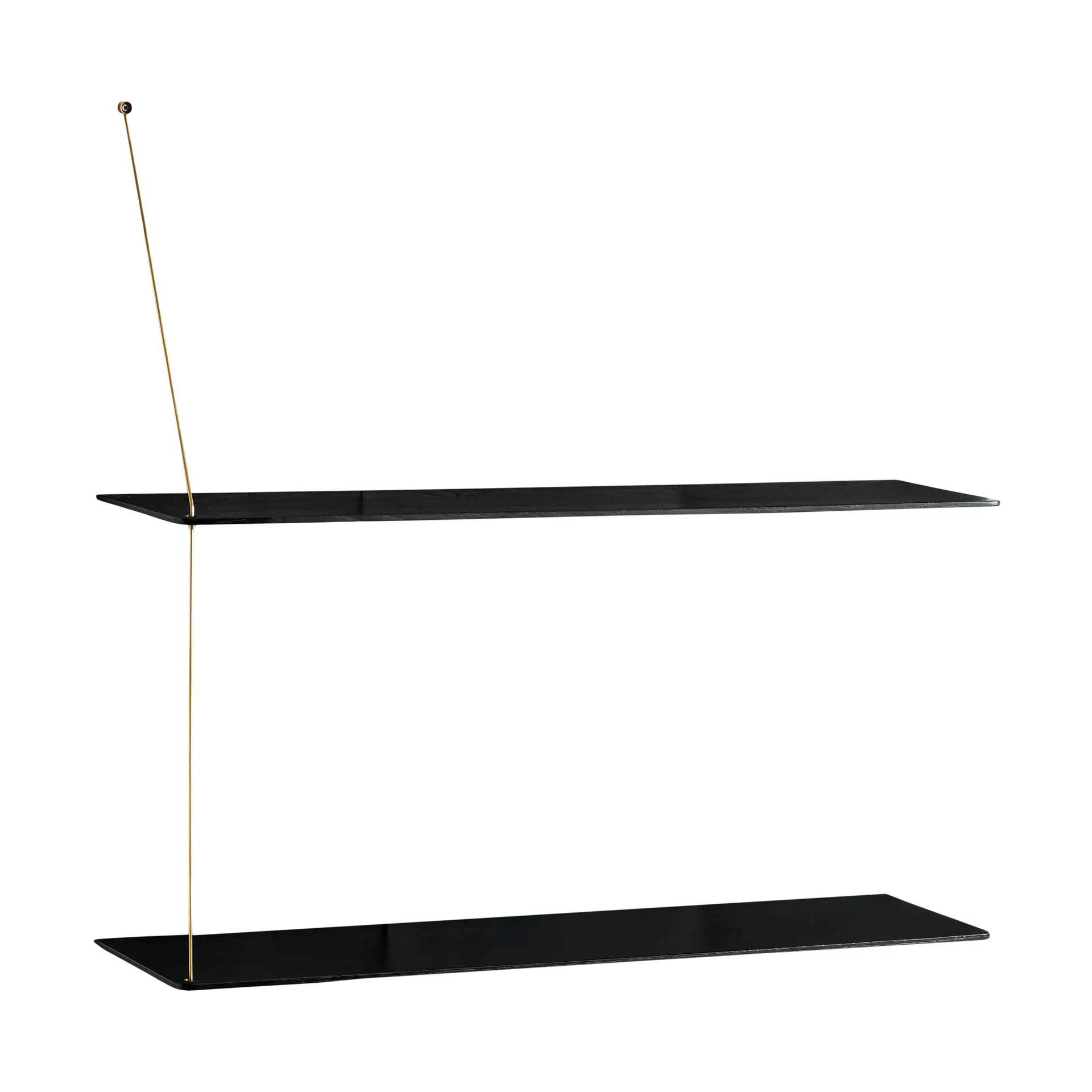 Stedge シェルフ, Black oak-brass, 80 cm, 2 shelves Woud | ウッド