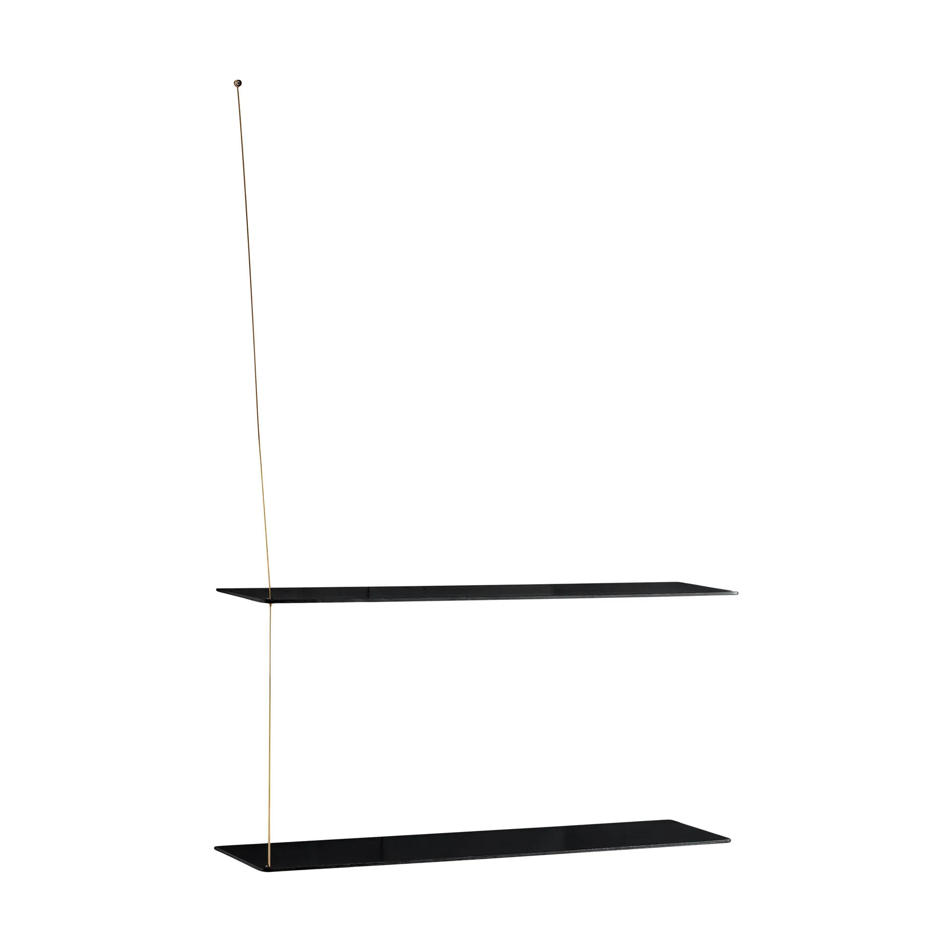Stedge シェルフ, Black oak-brass, 80 cm, 2 shelves Woud | ウッド