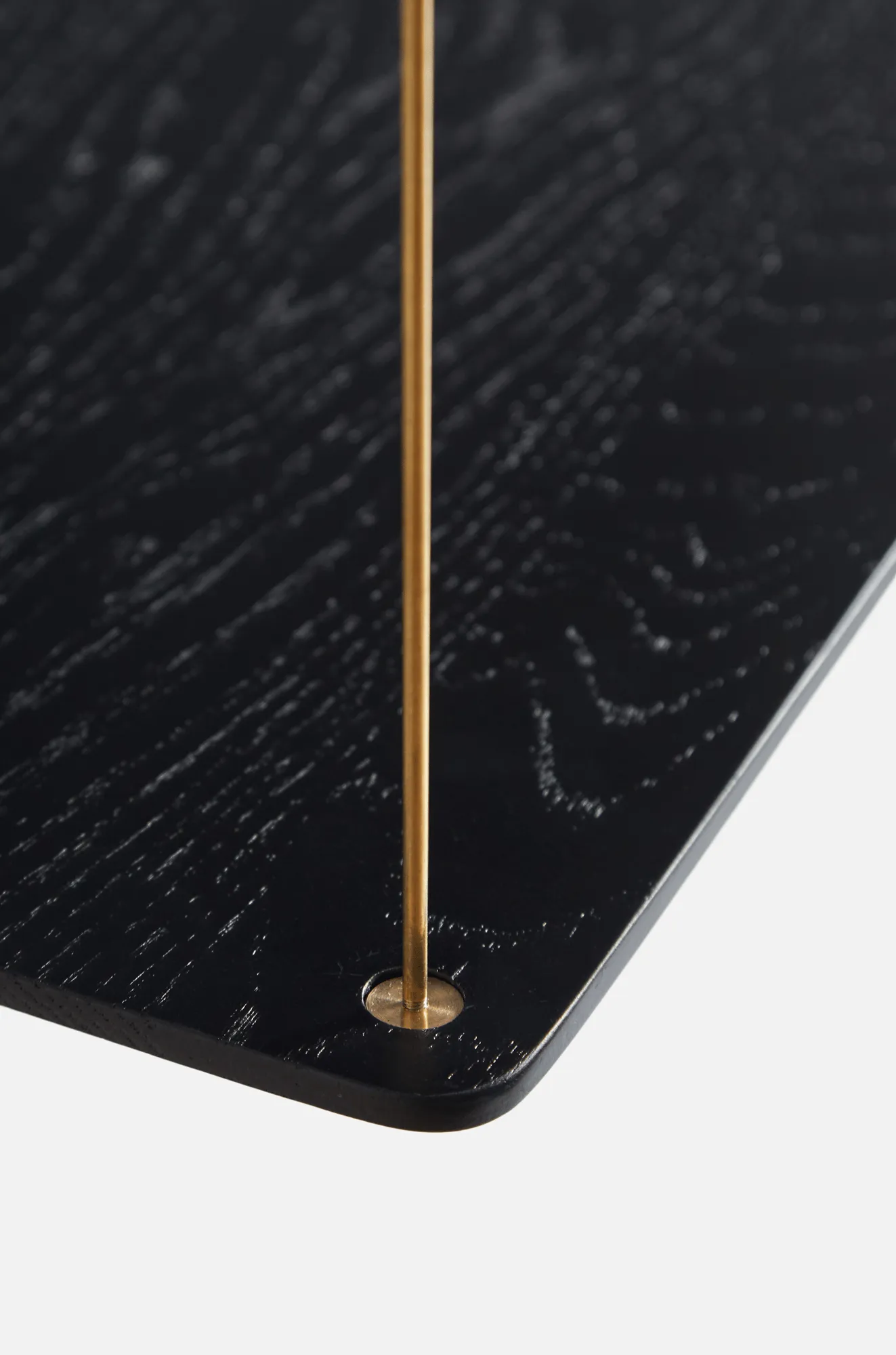 Stedge シェルフ, Black oak-brass, 80 cm, 2 shelves Woud | ウッド