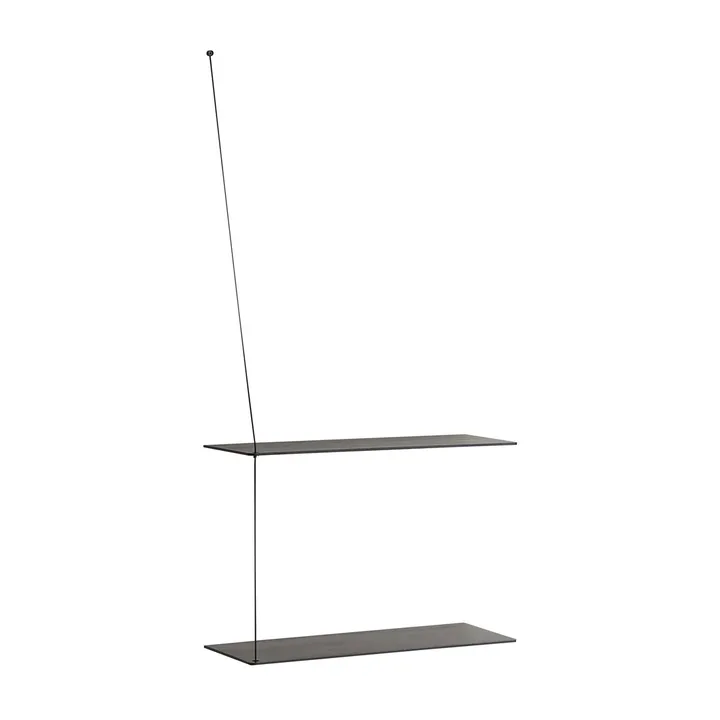 Stedge シェルフ - Black-painted ash, 60 cm - Woud | ウッド