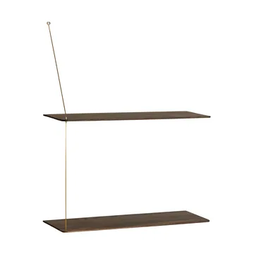 Stedge シェルフ - Smoked oak-brass, 60 cm, 2 shelves - Woud | ウッド