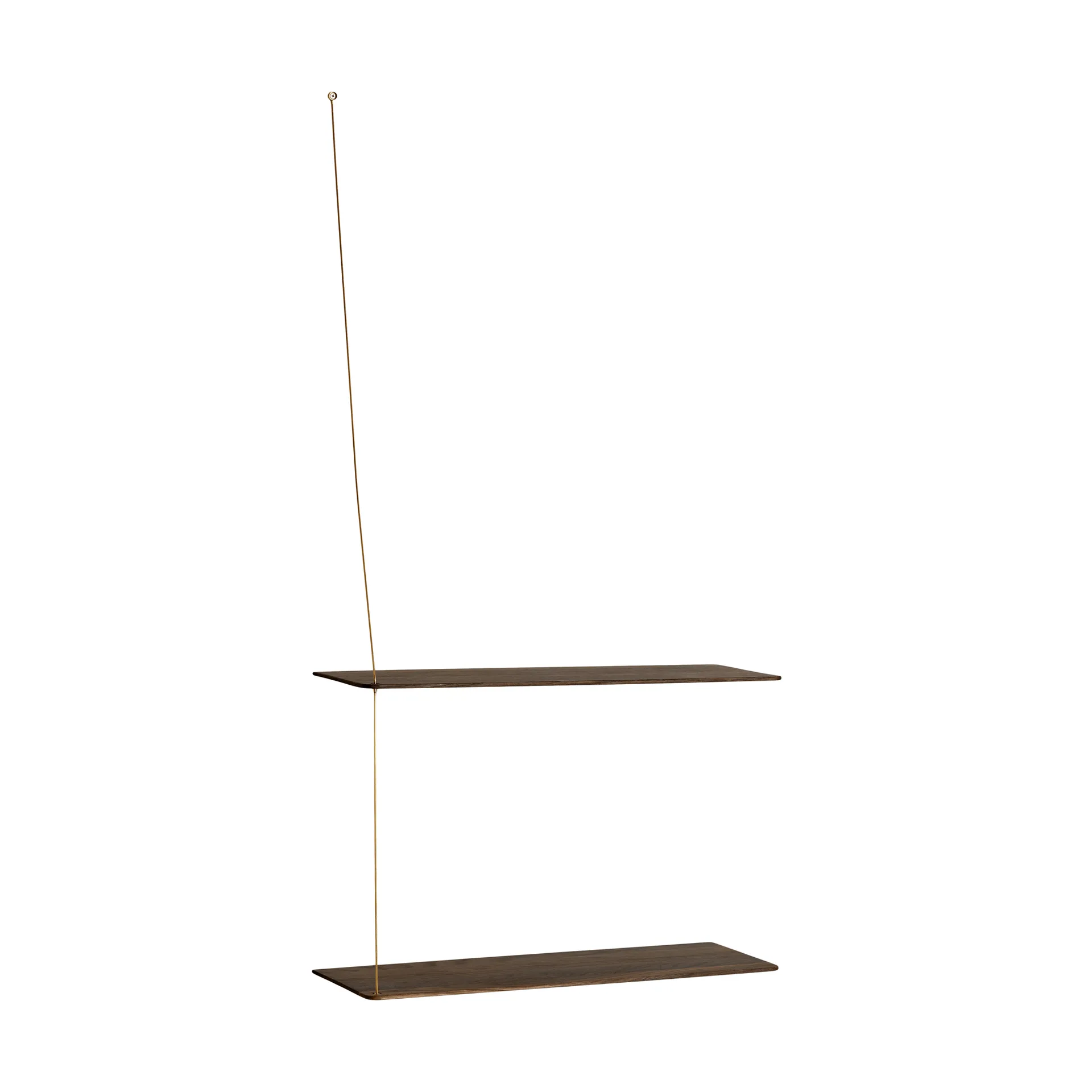 Stedge シェルフ, Smoked oak-brass, 60 cm, 2 shelves Woud | ウッド