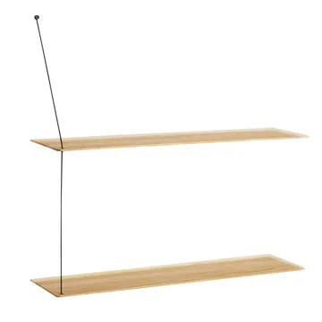 Stedge シェルフ - White-pigmented oak, 80 cm - Woud | ウッド