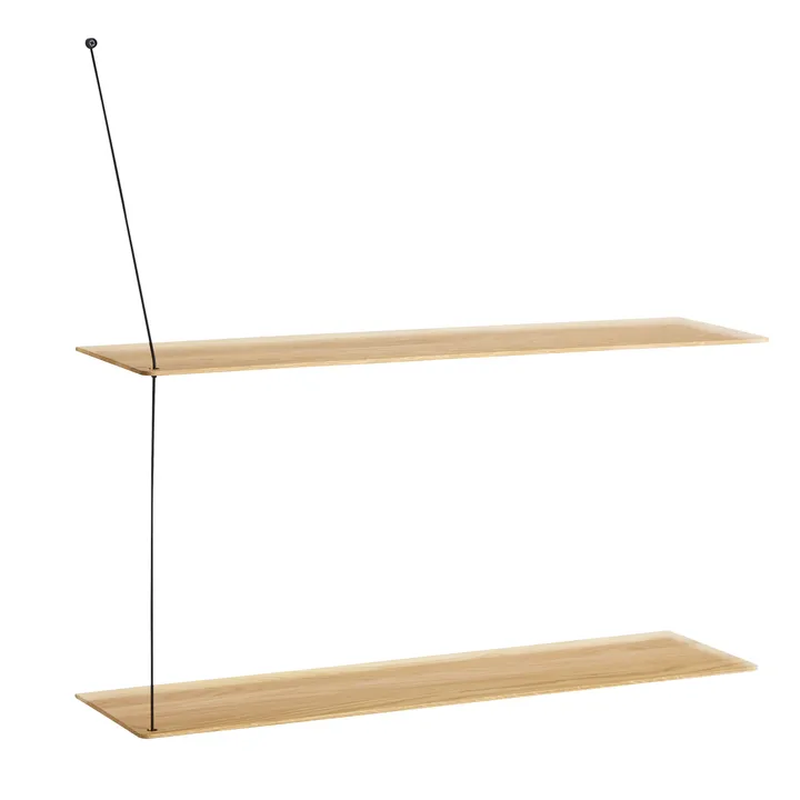 Stedge シェルフ - White-pigmented oak, 80 cm - Woud | ウッド
