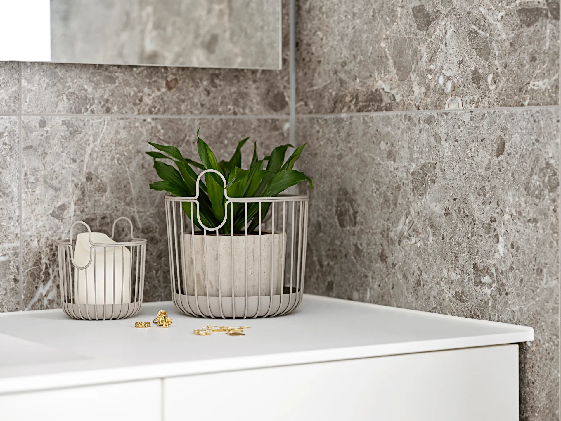 Inu バスケット 10.5x13.5 cm, Taupe Zone Denmark | ゾーン デンマーク