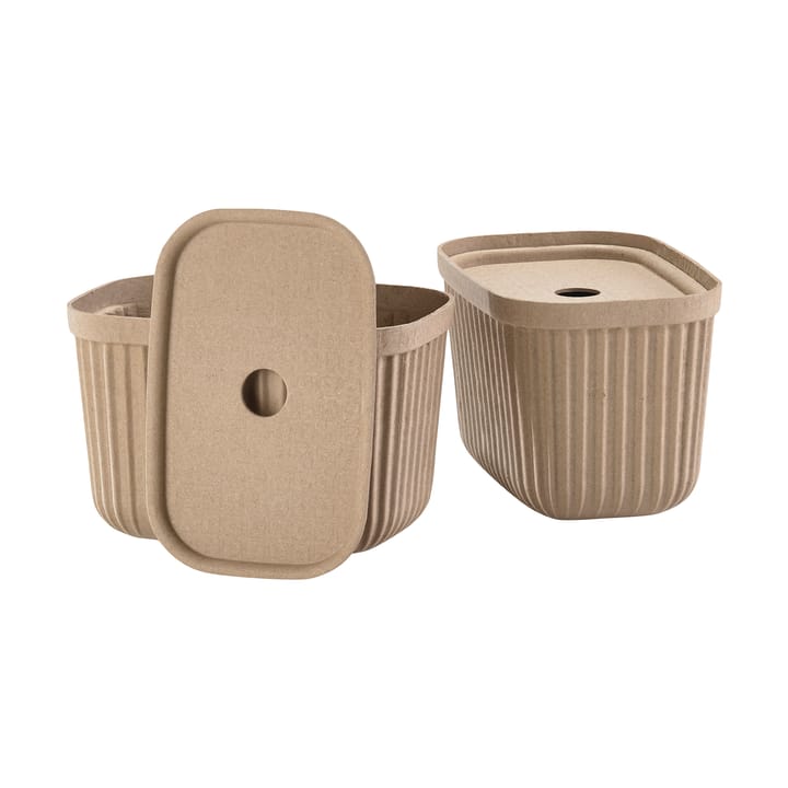 Pulp 収納ボックス 15x23 cm 2個セット, Natural Brown Zone Denmark | ゾーン デンマーク