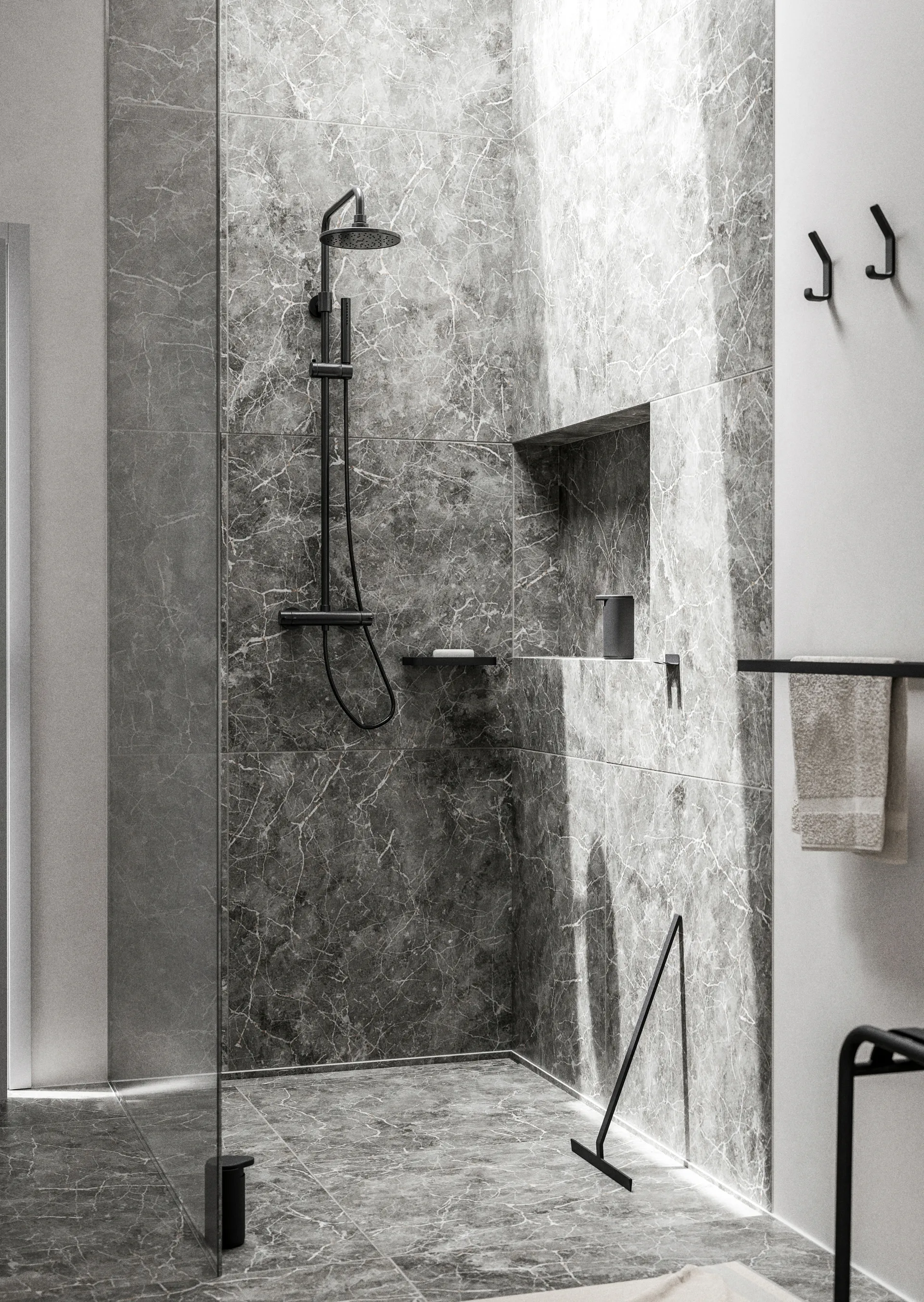 RIM タオルラック ダブル12x70 cm, Black Zone Denmark | ゾーン デンマーク