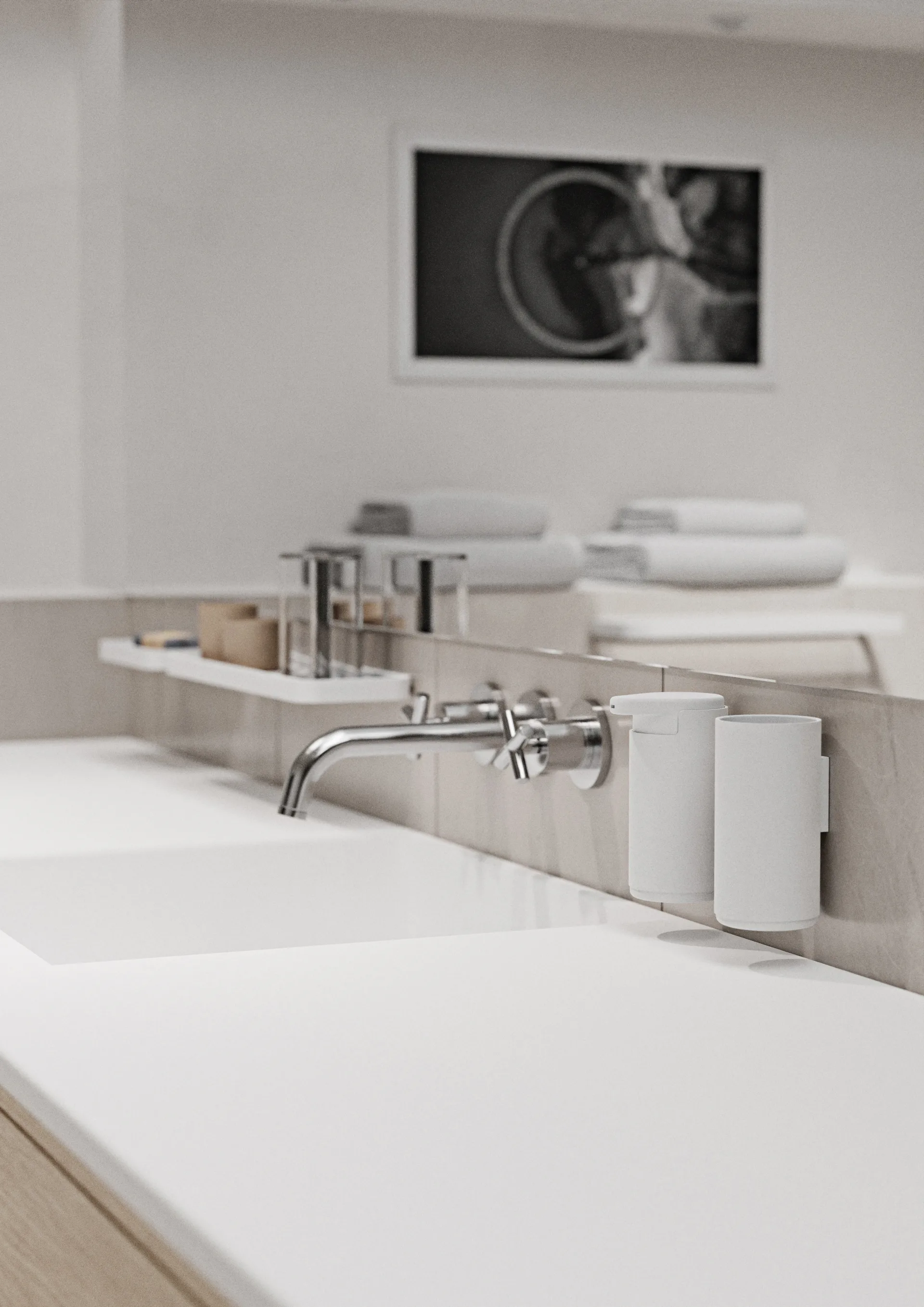 RIM 壁掛け ソープディスペンサー 14.4 cm, White Zone Denmark | ゾーン デンマーク