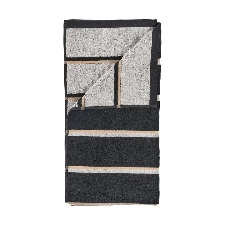 Sauna タオル - Black-soft grey-camel, 50x100 cm - Zone Denmark | ゾーン デンマーク