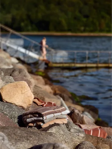 Sauna タオル - Soft grey-eucalyptus-terracotta, 70x140 cm - Zone Denmark | ゾーン デンマーク