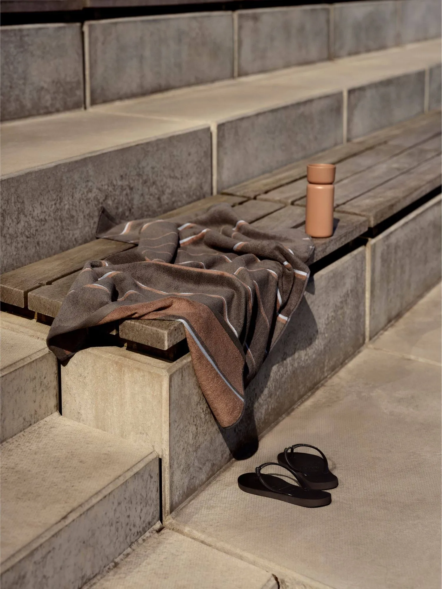 Sauna タオル, Taupe-camel-sky blue, 70x140 cm Zone Denmark | ゾーン デンマーク