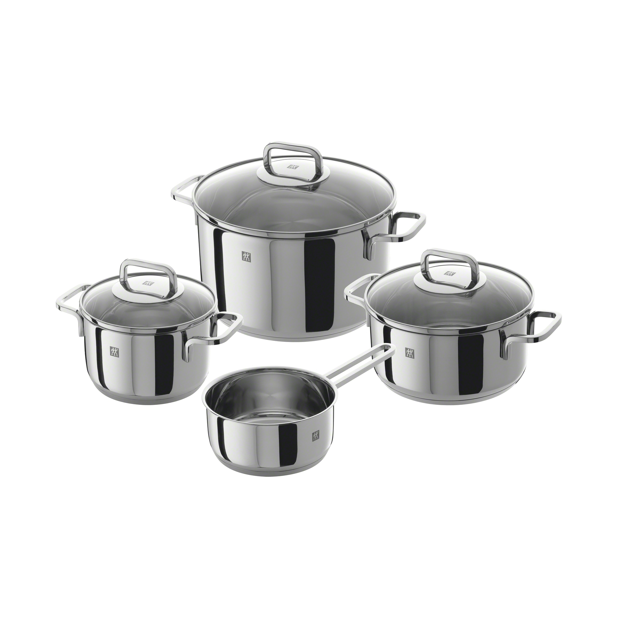 Zwilling Quadro ステンレス調理器具セットC ZWILLING Quadro 10 Piece 18/10 Stainless Steel Cookware Set