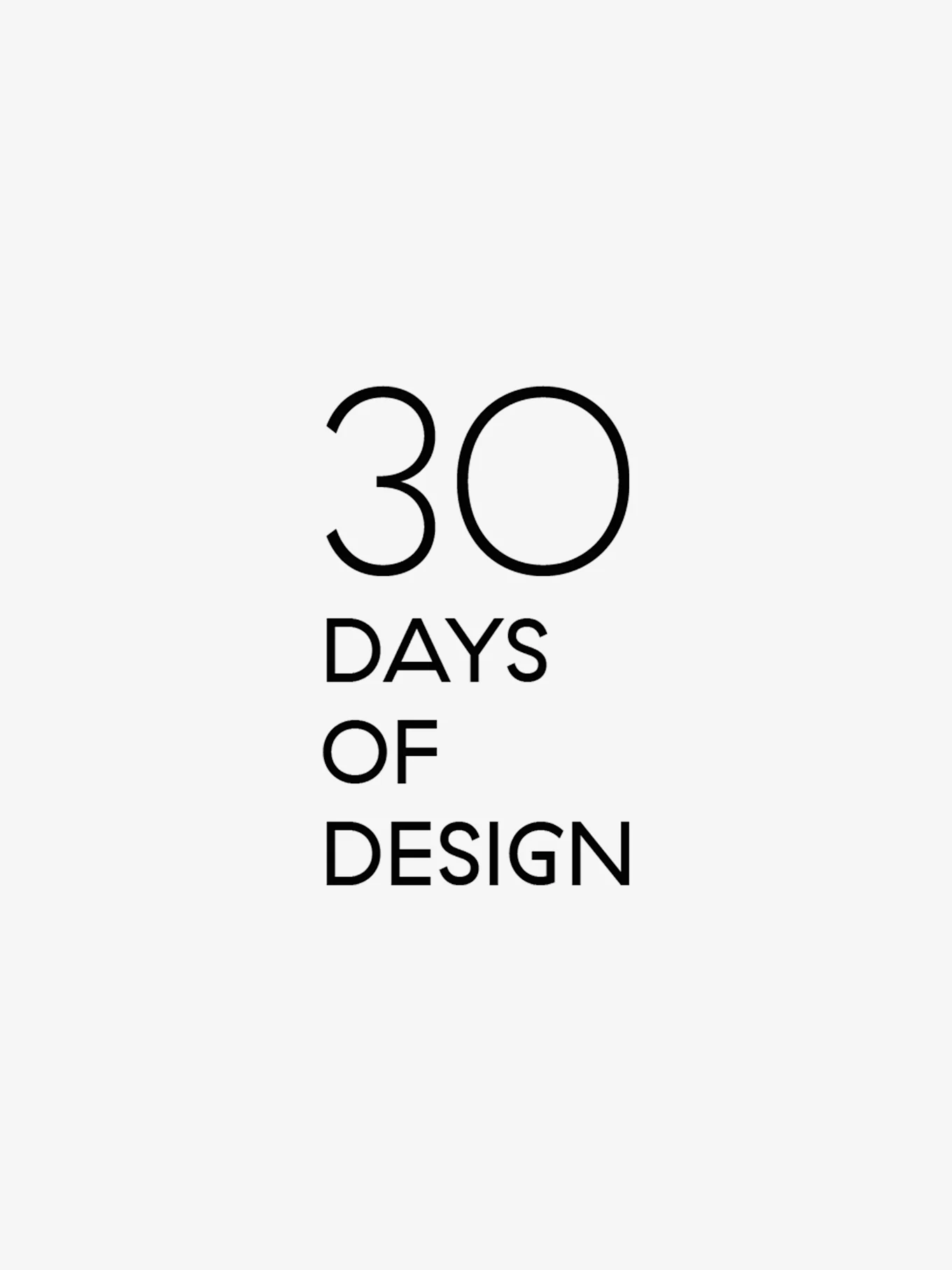 「30 Days of Design」と書かれたテキスト