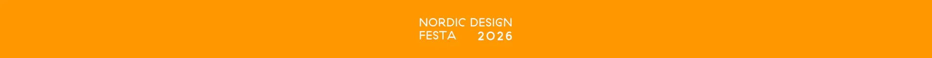 オレンジ色の背景に「Nordic Design Festa 2026」の文字。
